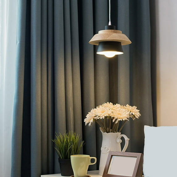 kkbbma under $5 Modern Pendant Lights,Natural Wood and Brass Accent,Adjustable Fixtures Ceiling Hanging Pendant Lighting for Dining Room Kitchen Island Lighting Hanging Lamp