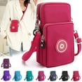 thumbnail image 1 of kkbbma under $5 Small Crossbody Bags for Women Mini Cell Phone Purses Handbag Shoulder Bag, 3-Layers Cellphone Pouch Wristlet Purse Waterproof Sports Armband Shoulder Bag Wallet, 1 of 9