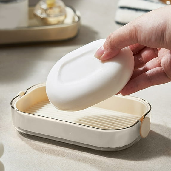 kkbbma under $5 Soap Holders, Premium Plastic Soap Dish, Self Draining Soap Dishes Saver for Shower, Bar Soap, Bathroom, Kitchen Sink, Bath tub, Sponge, Easy Clean, Extend Soap Life