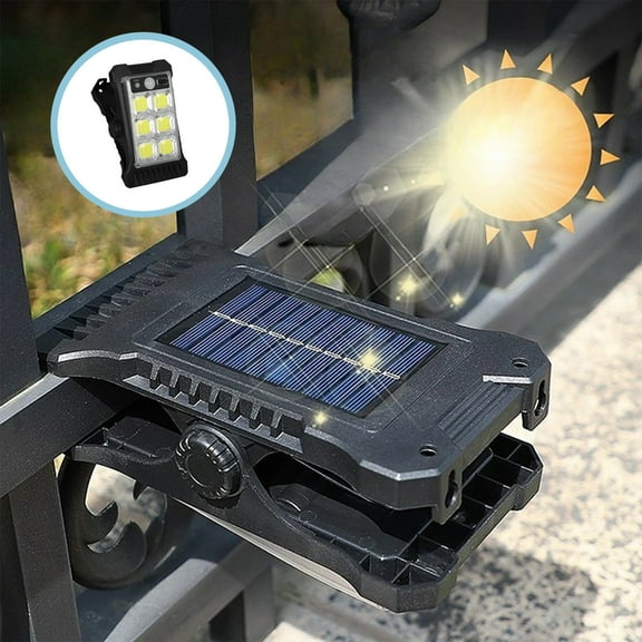 kkbbma under $5 Solar Lights for Chain Link Fence, Outdoor Motion Sensor Clip-on Solar Lights for Garden, Gate, Deck, Step, Patio, Camping, Waterproof