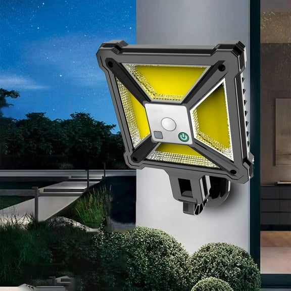 kkbbma under $5 Solar Street Lights Outdoor Motion Sensor, Dusk to Dawn LED Solar Flood Light, Waterproof Security Light for Outside Garden Yard Parking Lot