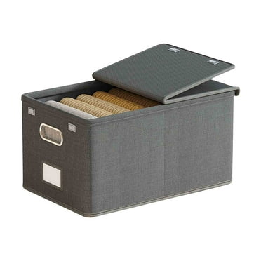 kkbbma Clearance Under $5 Storage Bins with Lids, Decorative Storage Boxes, Clothes Storage Bins, Storage Baskets for Shelves, Closet Storage Bins for Clothing, Collapsible Storage and Organizer