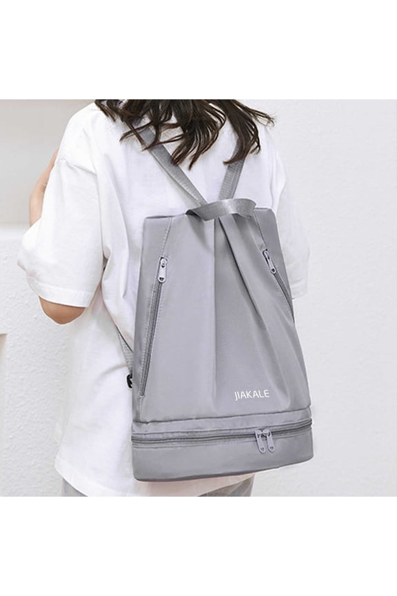 Under $5 Drawstring Backpack Gym Backpack with Shoe Compartment for Men Women String Sports Bag with Wet Pocket Cinch Swim Beach Bag