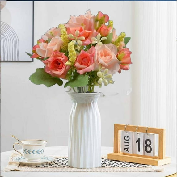 kkbbma under $5 Artificial Flowers Bouquet, Realistic Flowers, Faux Wildflowers Bush for Decoration, Perfect for Weddings and Parties