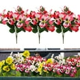 thumbnail image 1 of kkbbma under $5 Artificial Flowers Outdoor UV Resistant Artificial Pansies Faux Plastic Flower in Bulk Fake Outdoor Plants, 1 of 9