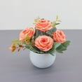 thumbnail image 1 of kkbbma under $5 Artificial Pot Flowers Small Fake Plants with Pot Mini Potted Plants for House Office Tabletop Decoration, 1 of 6