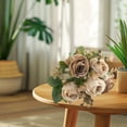 thumbnail image 1 of kkbbma under $5 Artificial Silk Flowers for Decoration Home Party Wedding Bridal Bouquets with Roses Autumn Table Centerpieces Arrangements, 1 of 6