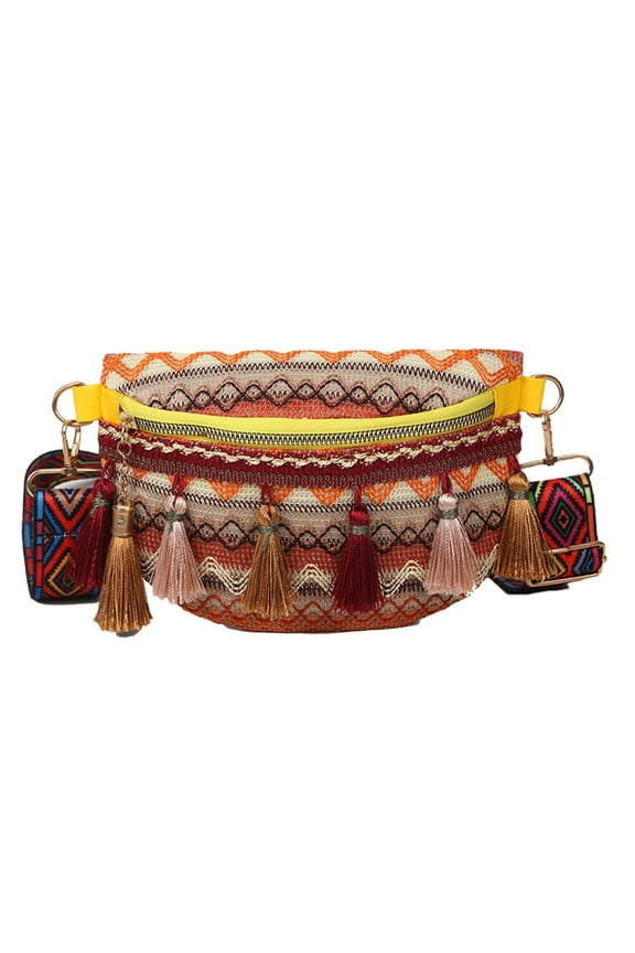 under $5 Boho Sling Bag for Women Crossbody Purse Fanny Packs Bohemian One Strap Backpack 鈥?Hippie Boho Backpack for Men Daypack