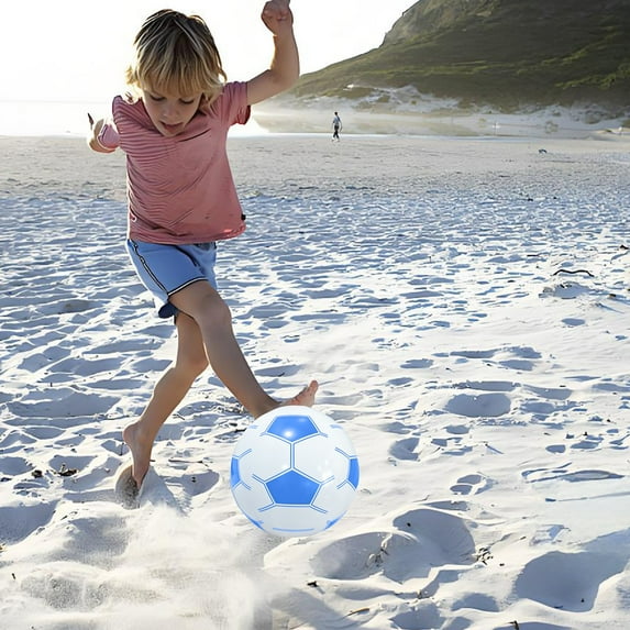 kkbbma under $5 Inflatable Soccer Ball Large Beach Toys Inflatable Ball Soccer Balls 11 Inch for Fun Pool Sports Party Favor