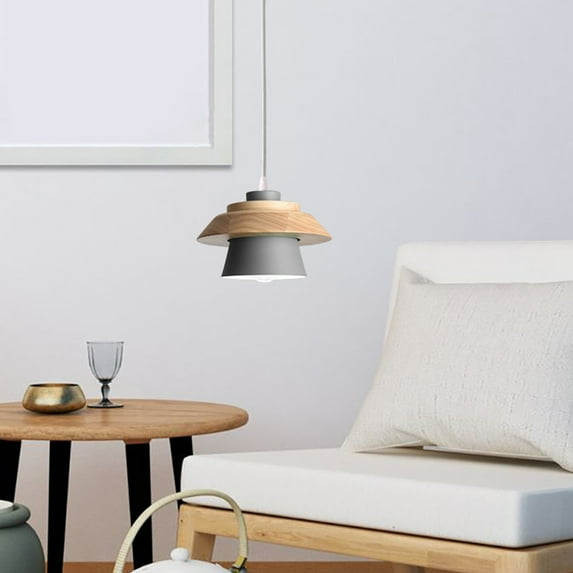 kkbbma under $5 Pendant Light,Solid Wood Ceiling Hanging Lamp,Modern Pendant Lighting for Kitchen Island Dining Room Coffee Bar