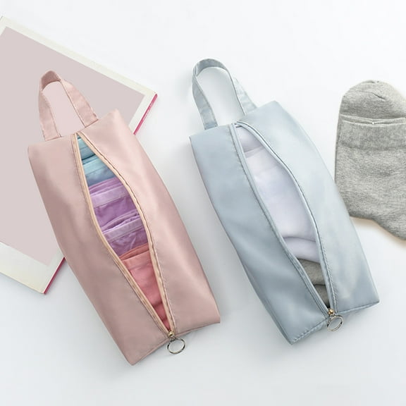 kkbbma under $5 Slim Packing Cubes for Travel, Packing Organizers, Portable Storage Bags for Socks, Panties, Cosmetics, Sundries