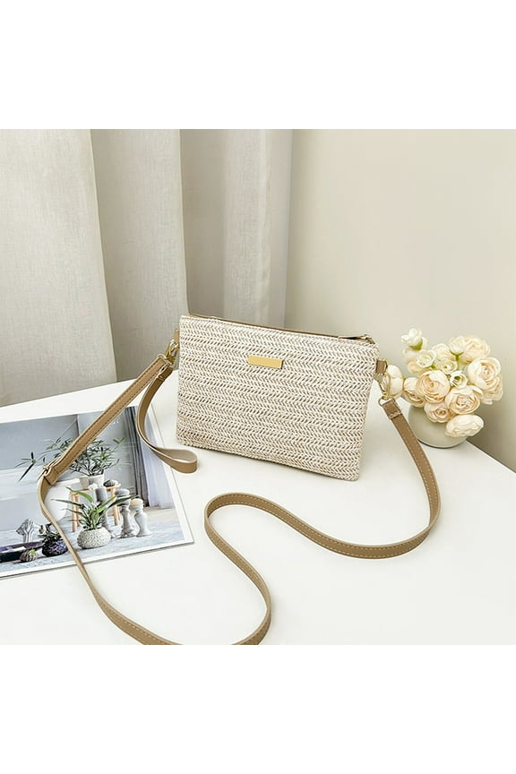 under $5 Small Straw Purse for Women Summer Clutch Purses Beach Woven Envelope Bag Raffia Shoulder,Straw Crossbody Bag boho