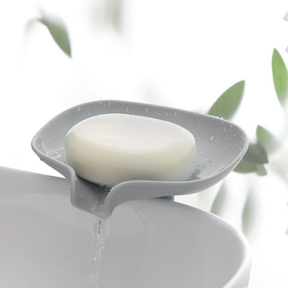 kkbbma under $5 Soap Dish for Bathroom,Bar Soap Holder for Shower with Draining Tray, Waterfall Soap Tray for Kitchen Sink