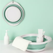 kkbbma Collapsible Wash Basin, Portable Washing Basin, Foldable Dish Tub Square, Space Saving Plastic Washtub for Dishing, Fruit, Camping, Laundry, Hiking & Home