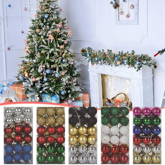 kkbbma 36Pcs Christmas Tree Decorations Balls Shatterproof Christmas Tree Decors Christmas Decor, Party, Wedding