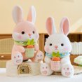 thumbnail image 1 of kkbbma Easter under $5 Easter Bunny Plush Toy Stuffed Rabbit Toy Sitting Rabbit Animal Plush Doll with Carrot Realistic Bunny Decor Cuddly Cartoon Doll for Kids Birthday Easter Presents, 1 of 9