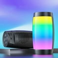 thumbnail image 1 of kkbbma Bluetooth Speakers with Colorful Light, Loudly Stereo Sound Portable Bluetooth Wireless Speakers, Support FM and Card, for Outdoor, Home, Party, Beach, Travel, 1 of 9