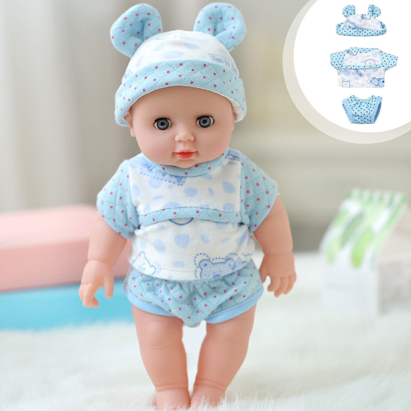 kkbbma Flash Deals Reborn Baby Dolls Clothes - Reborn Doll Girl Clothes 30cm Sharf Doll Clothes Rabbit Simulation Doll Clothes Toy Gift Puzzle Class Play House