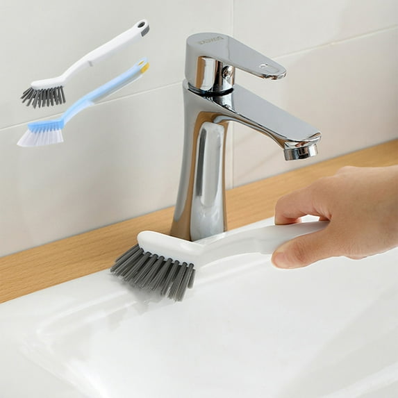 kkbbma under $5 Kitchen Cleaning Brush - Cleaning Brush for Cleaning Sink Scrub Brush with Handle, Bathroom Kitchen Edge Corner Grout Cleaning Brushes for Household Use, Window Track Cleaning Brush