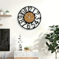 thumbnail image 1 of kkbbma Large Wall Clock, 13 Inch Non-Ticking Silent Battery Operated Oversized Modern Vintage Iron Wall Clock for Living Room Bedroom Kitchen Office Decor, 1 of 9