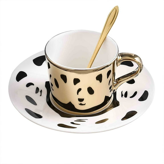 kkbbma Moving Reflection Creative Coffee Cup, Rotating Illusion Ceramic Mug, Animal Reflection Novelty Teacup, Unique Gift for Coffee Lovers Home Office Decor