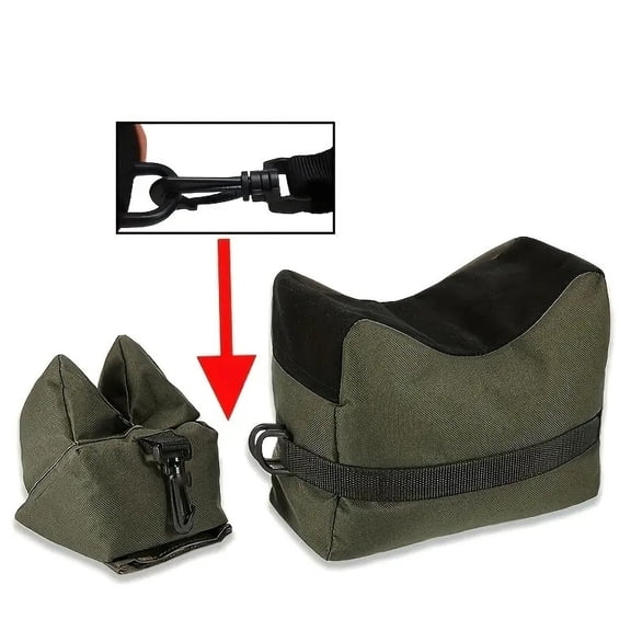 kkbbma Sandbag Shooting Rest Bag, Refillable Outdoor Sandbag Support Bag, Shooting Sandbag for Rifle Bipod Stabilizer, Portable Sand Bag for Hunting Range Shooting Practice