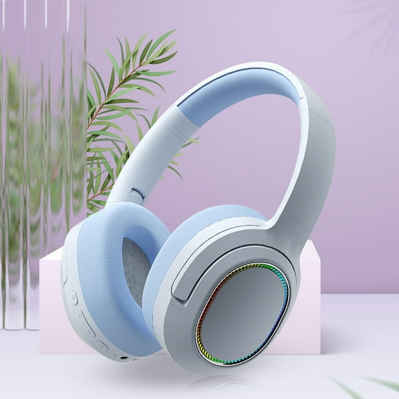 kkbbma Bluetooth Headphones Over-Ear - Wireless Premium Noise Canceling Overhead Headphones - Built-in Mic Wireless Call Folding Stereo Noise Cancellation Over Ear Soft