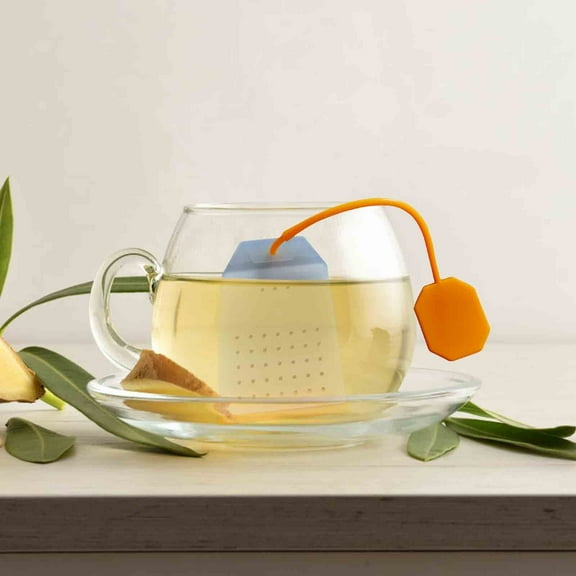 kkbbma Silica Gel Tea Filter Bag, Reusable Loose Leaf Tea Infuser for Hot Iced Tea, Tea Strainer for Chai Oolong Green White Tea, Tea Steeper for Cup Pot Teapot