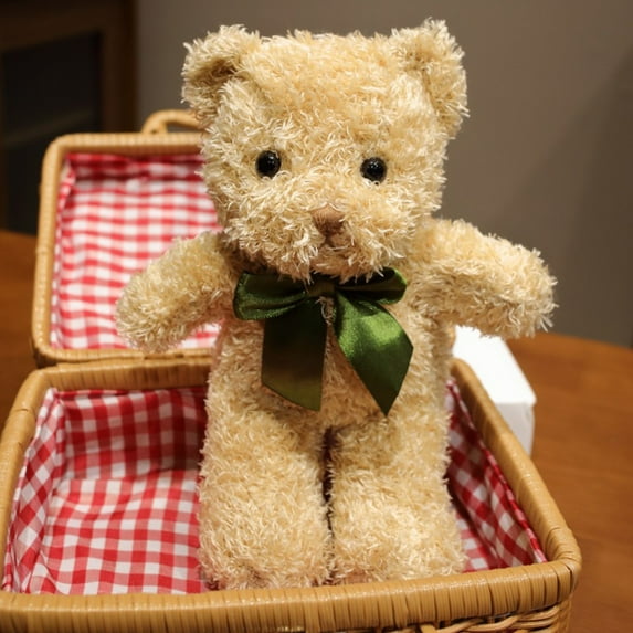 kkbbma Soft Bear Stuffed Animal Plush Toy - 9.8 Inches Brown Bear Classic Bear Plush Toy Cute Little Zoon Plush Toy Boys And Girls Holiday Birthday Gift Soothing Children's Dolls