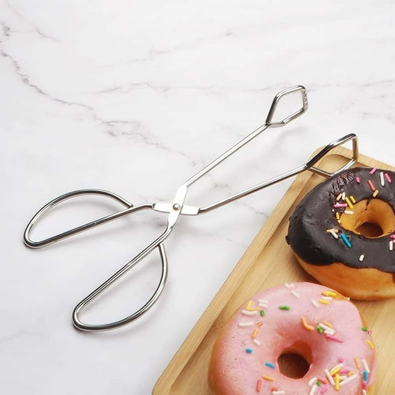 kkbbma Summer BBQ Tongs, Stainless Steel Food Tongs Barbecue Clip, Heavy Duty Kitchen Tongs for Grilling Cooking, Multi-Purpose Food Clip Bread Clip, BBQ Tool for Outdoor Picnic Camping