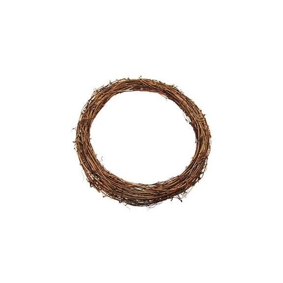 kkbbma Summer DIY Hanging Wreath, Natural Rattan Grapevine Wreath Base for Door Wall Decor, Hand-Woven Craft Supplies for Floral Arrangements Party Wedding Home Decoration