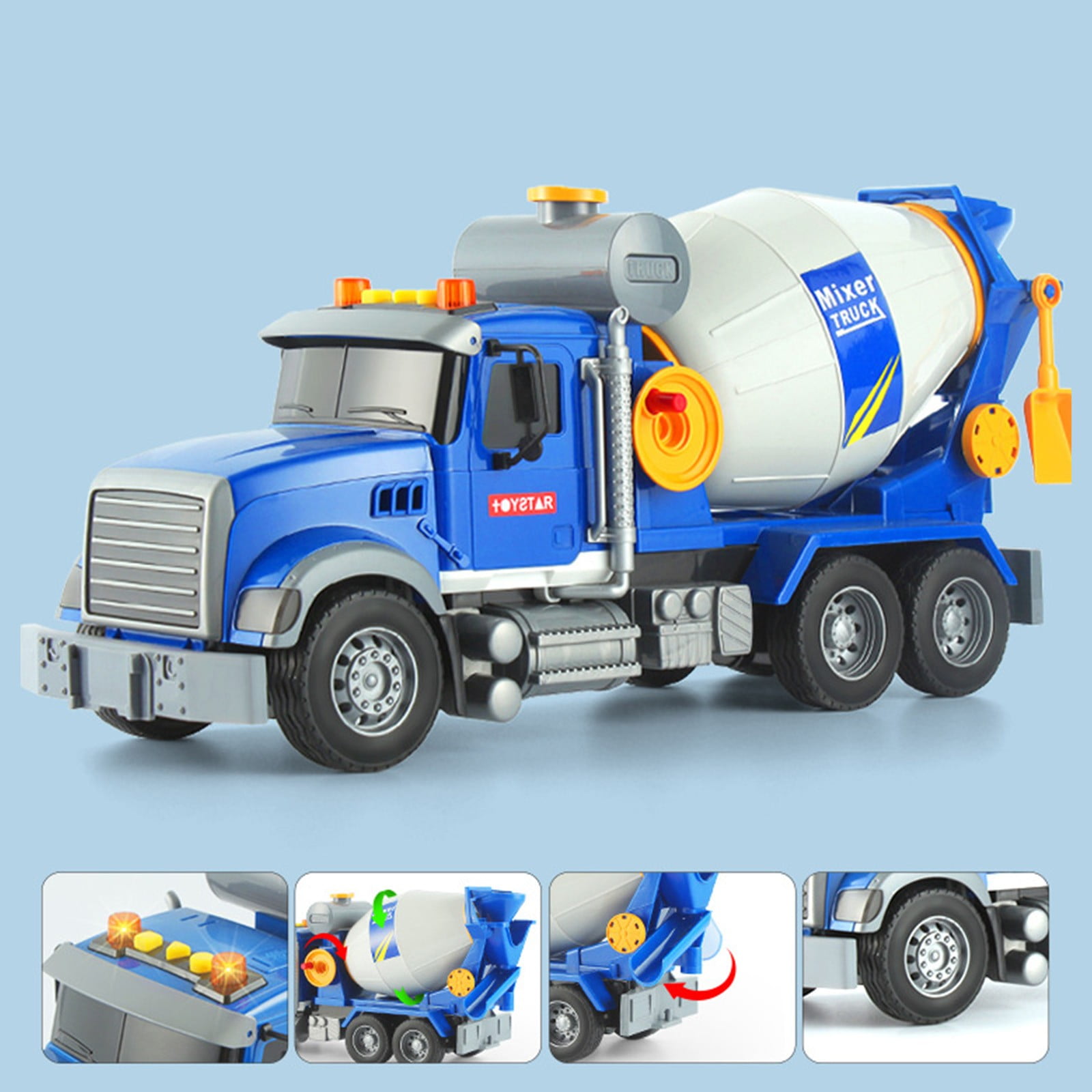 kkbbma under $5 Toddler Trucks Toys for Boys Age 1-3 3-5 - Big Cement Mixer Truck with Lights and Sounds,Kids Boy Toys Christmas Birthday Gift Car