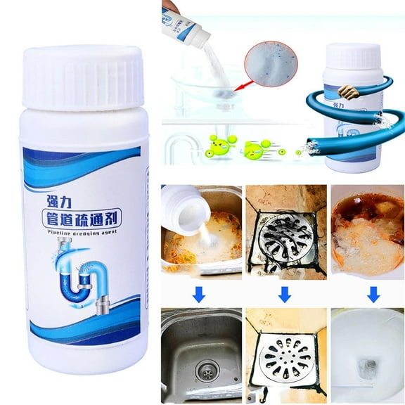 kkbbma Toilet Drain Cleaner, Fast Foaming Enzyme Drain Opener For Kitchen Sink Bathroom Shower Pipe, Powerful Clog Remover For Washing Machine Sewer Line Drainage System