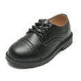 thumbnail image 1 of kkdom Boys Girls Dress Oxfords Shoes School Shoes For Kids Lace Up Leather Shoes Black 11.5 Little Kid, 1 of 6