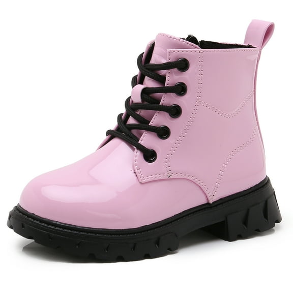 kkdom Boys Girls Kid Combat Boots Unisex Pink Size 11 Little Kid
