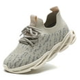 thumbnail image 1 of kkdom Boys Girls Running Walking Sneakers Shoes Comfort Lightweight Breathable Athletic Tennis Beige 9 Toddler, 1 of 7