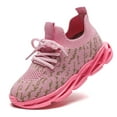 thumbnail image 1 of kkdom Boys Girls Running Walking Sneakers Shoes Comfort Lightweight Breathable Athletic Tennis Pink 12 Little Kid, 1 of 7