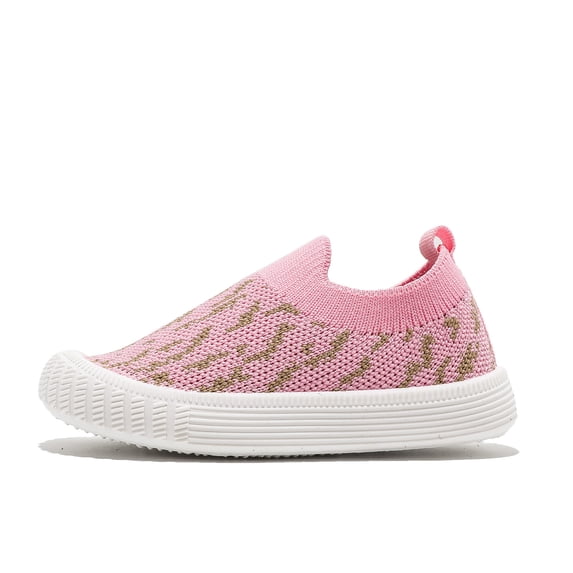 kkdom Boys Girls Sneakers Shoes Lightweight Slip-on Walking Shoes Pink Size 8 Toddler