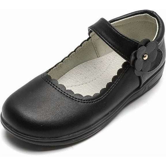 kkdom Girls Dress Shoes Mary Jane Shoes for Girl Ballet Flats Back to School Princess Wedding Shoes Size 2.5 Little Kid
