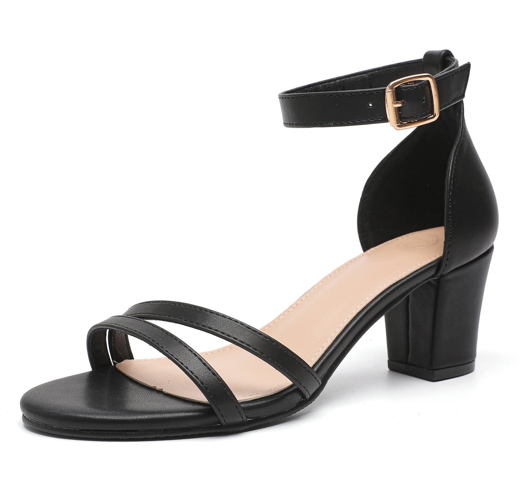 High Heels for Women Closed Toe Stillettos Heel Dress Shoes Black 5.5 -  Walmart.com