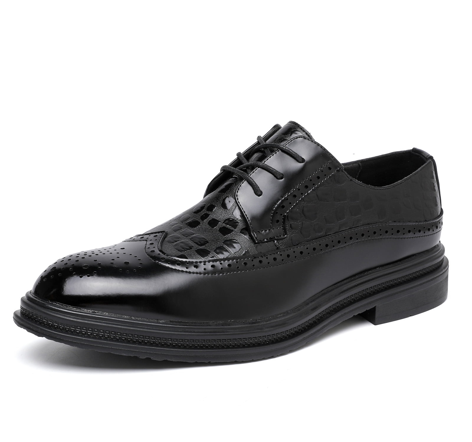 Classic Black Men\'s Dress Shoes Size 9.5 Amazon.com | Bruno Marc Boy main image 3
