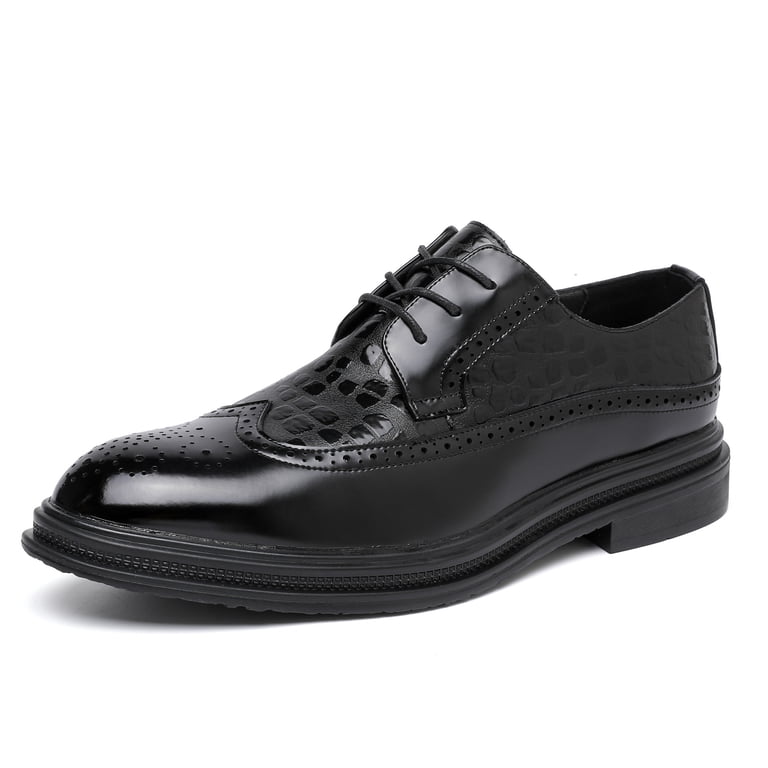 Men\'s Black Lace Up Shoes size 9 Amazon.com | Calden Men main image 4