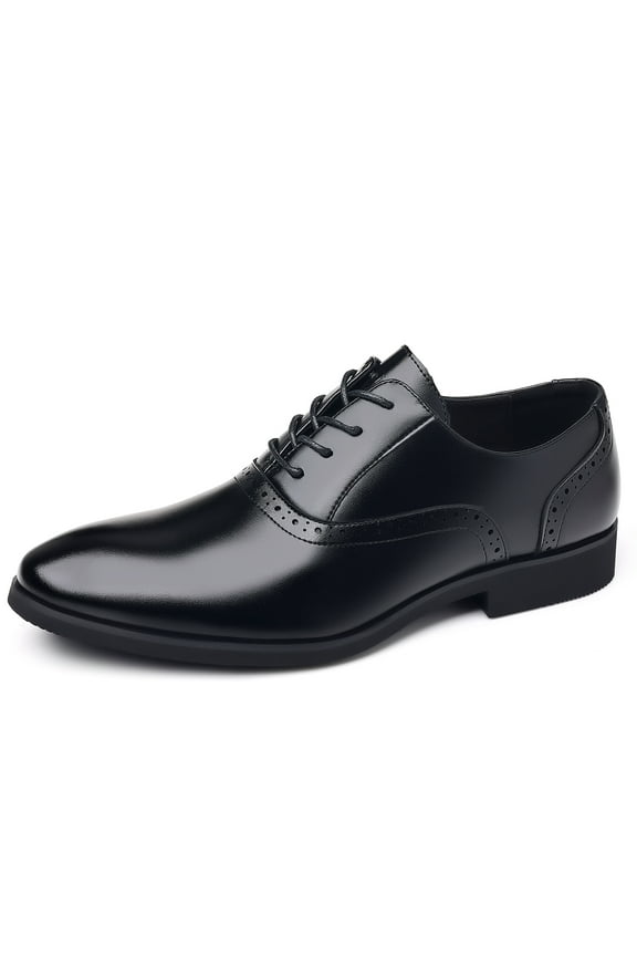Men Dress Shoes Leather Formal Slip On Oxford Shoes Wedding Business Black Size 8