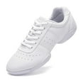 thumbnail image 1 of kkdom White Cheerleading Shoes Athletic Dance Sport Training Shoes Competition Tennis Sneakers Cheer Shoes Size 6, 1 of 6