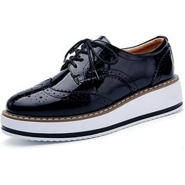 Cipriata Womens Brogue Oxford Lace Up Leather Shoes - Main Image