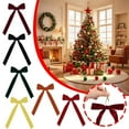 thumbnail image 1 of kladzum 12pcs Christmas Bows Velvet Christmas Tree Bow Decoration Wreath Bow Decoration, Mini Christmas Decorations Gift Bows for Presents, 1 of 6