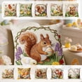 thumbnail image 1 of kladzum 18x18 Inch Easter Throw Pillow Covers - Embroidered Decorative Pillow Case for Sofa, Bedroom & Spring Decor, 1 of 7