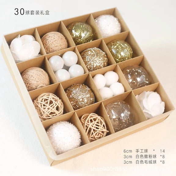 kladzum 30pc Christmas Balls Hanging Christmas Ornaments Set Sturdy Shatterproof Christmas Ball Reusable Xmas Decorations Pendant for Tree, Windows, Wall, Car, Holiday Party Gifts