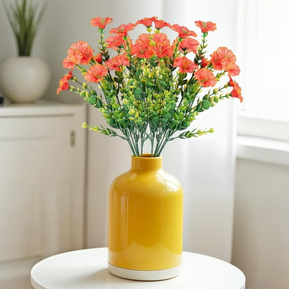 kladzum 3PC Outdoor Artificial Flowers Realistic Fake Flowers Plastic Flowers Faux Plants for Decoration Hanging Planters Indoor Outside Garden Porch Window Box Home Wedding Decor