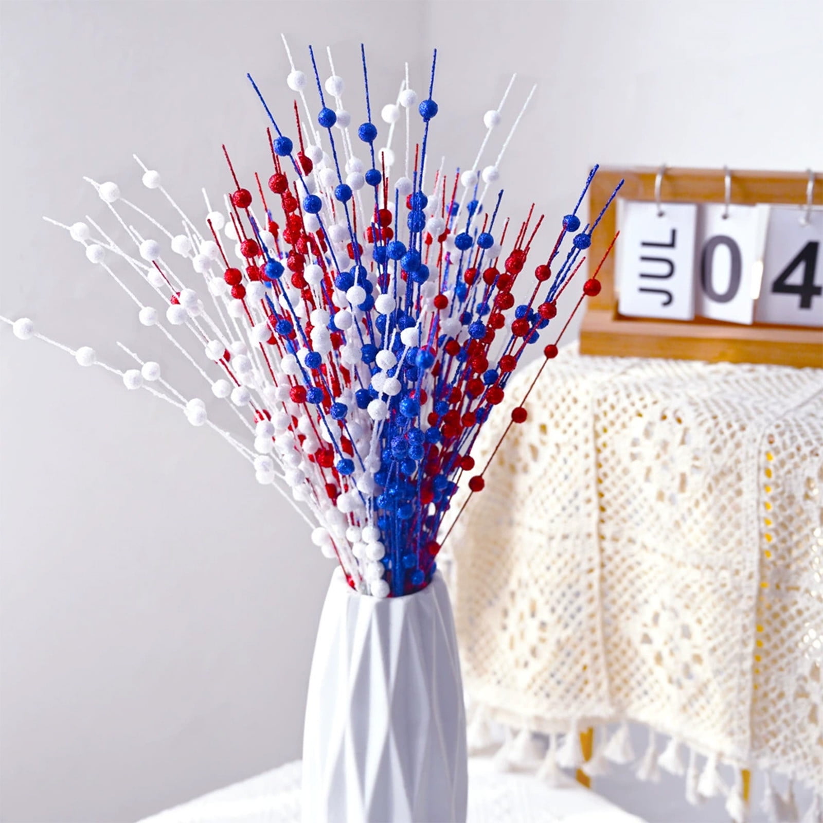 independance day flower hair cli
